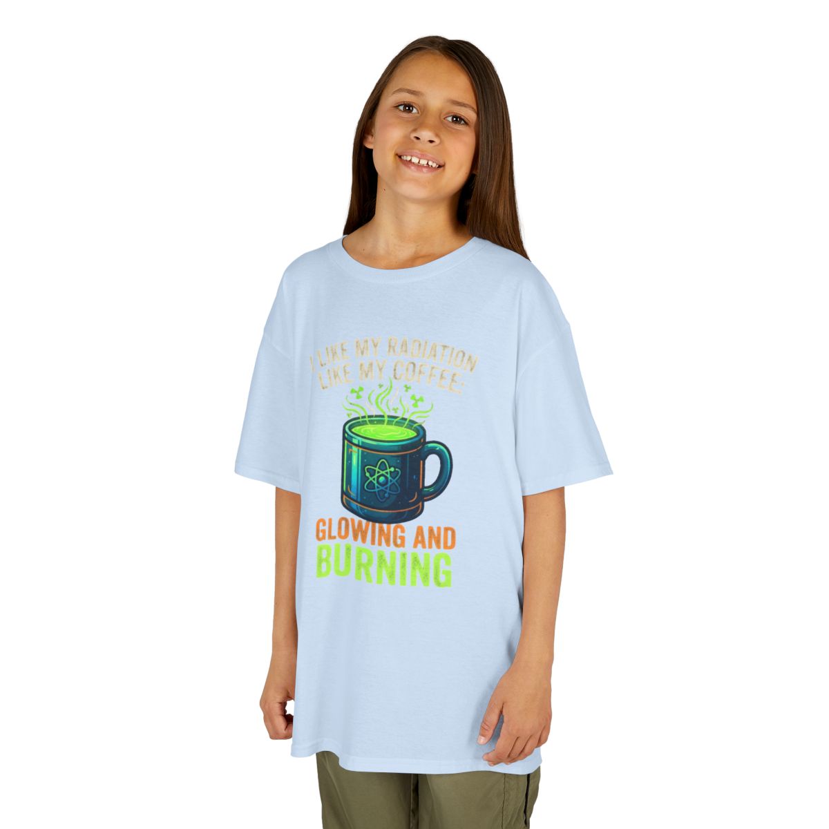Color: Light Blue | I Like My Radiation Like My Coffee Kids Tee