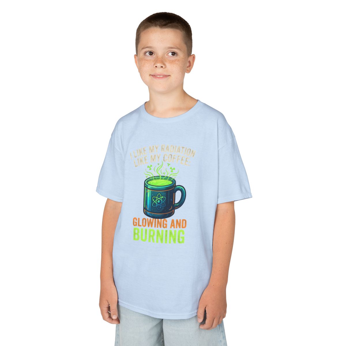 Color: Light Blue | I Like My Radiation Like My Coffee Kids Tee