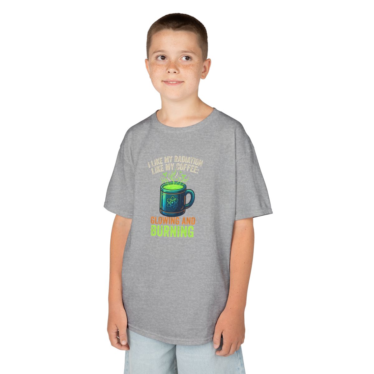 Color: Sport Grey | I Like My Radiation Like My Coffee Kids Tee