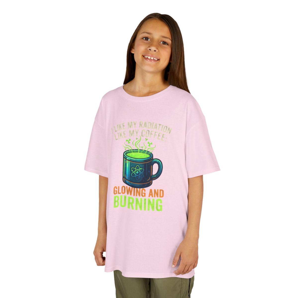 Color: Light Pink | I Like My Radiation Like My Coffee Kids Tee