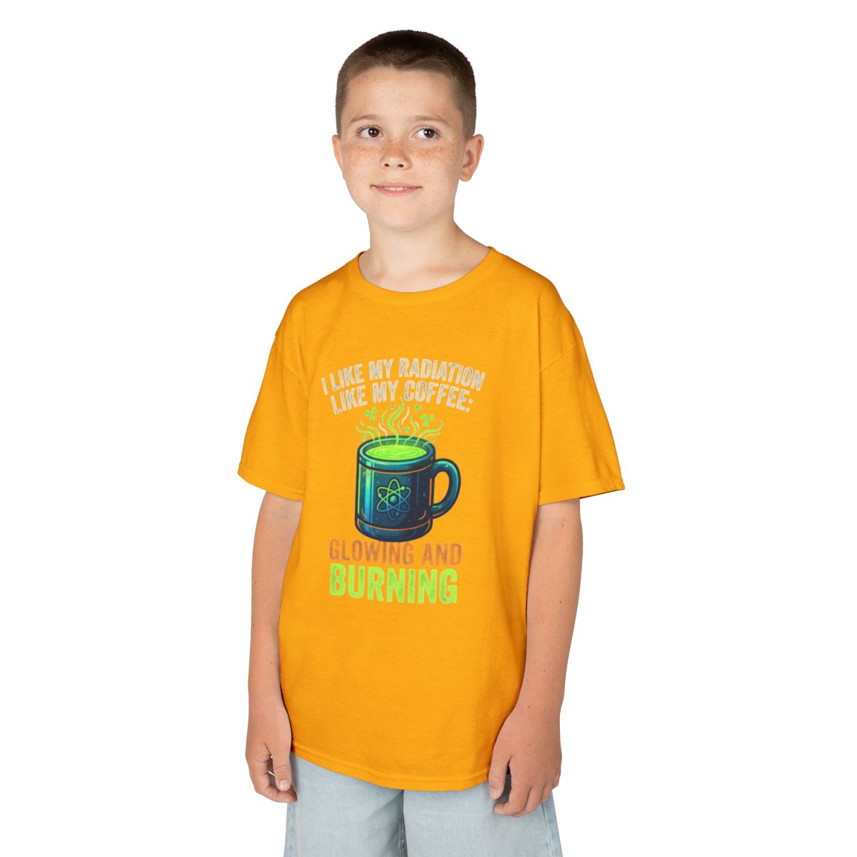 Color: Gold | I Like My Radiation Like My Coffee Kids Tee