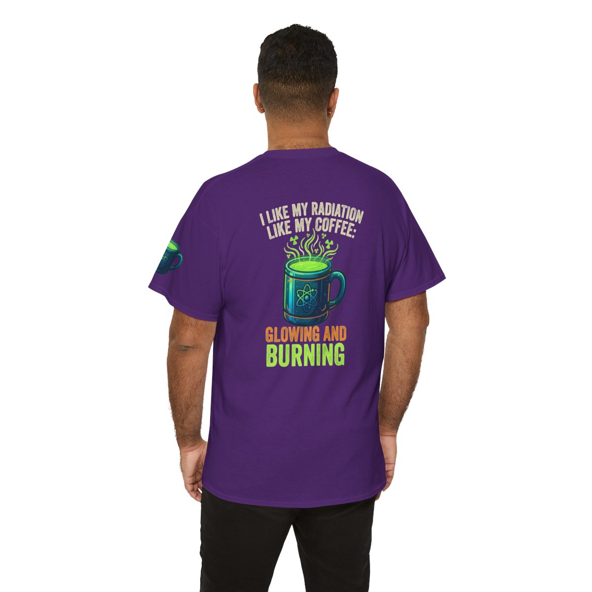 Color: Purple | I Like My Radiation Like My Coffee Premium Graphic Tee