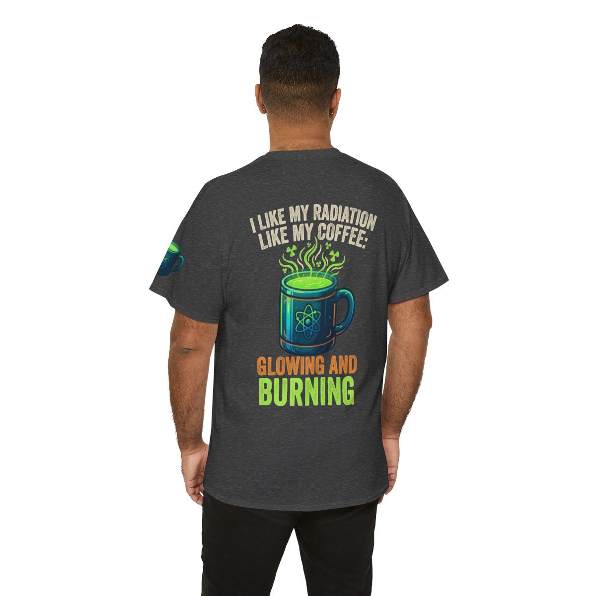 Color: Dark Heather | I Like My Radiation Like My Coffee Premium Graphic Tee