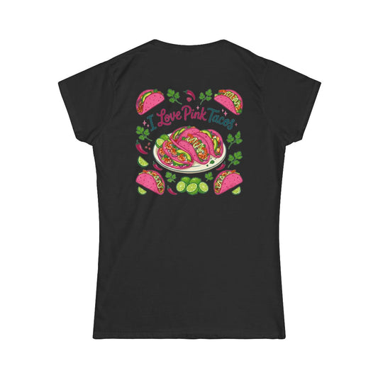 Color: Black | I Love Pink Tacos Women's Tee