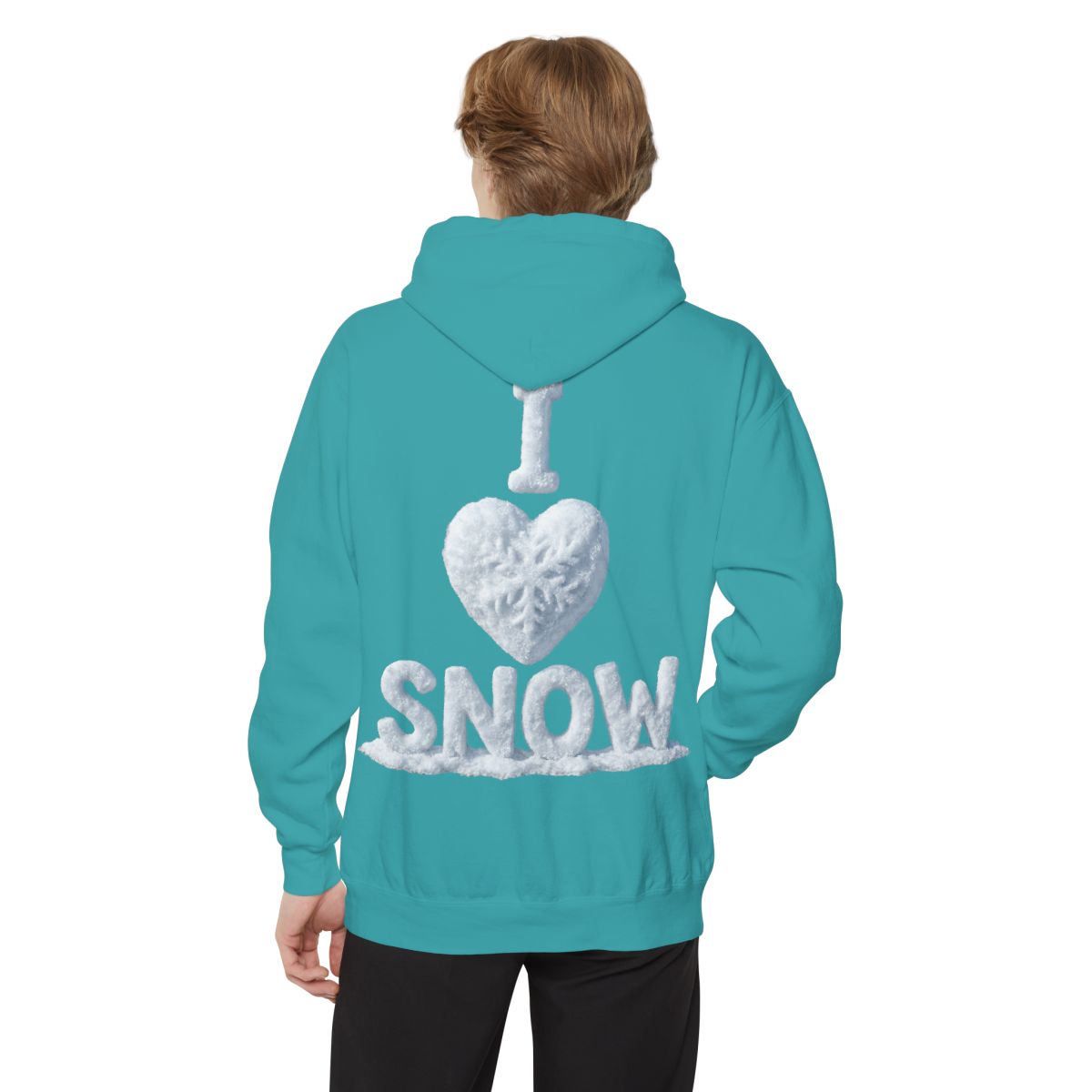 Color: Seafoam | I Love Snow Garment-Dyed Hoodie