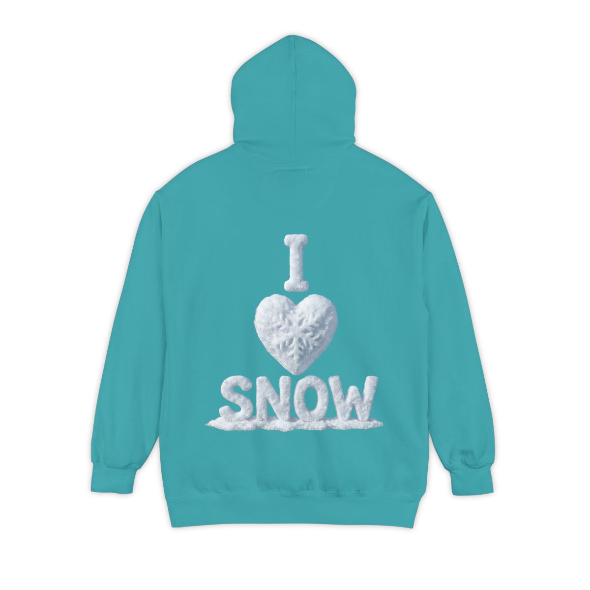 Color: Seafoam | I Love Snow Garment-Dyed Hoodie
