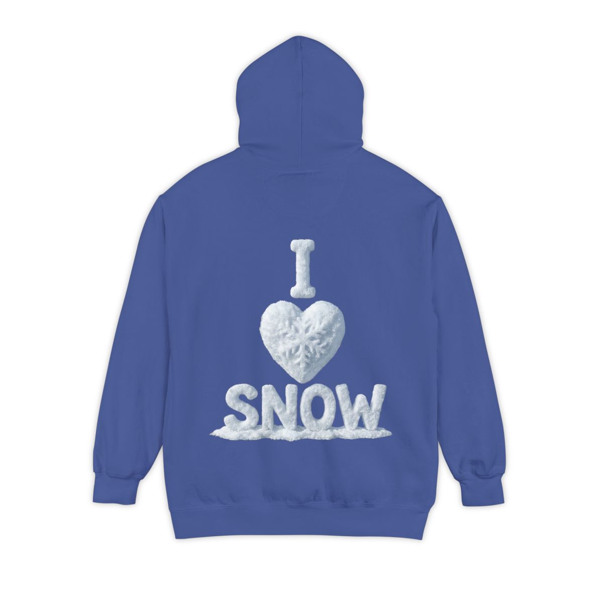 Color: Flo Blue | I Love Snow Garment-Dyed Hoodie