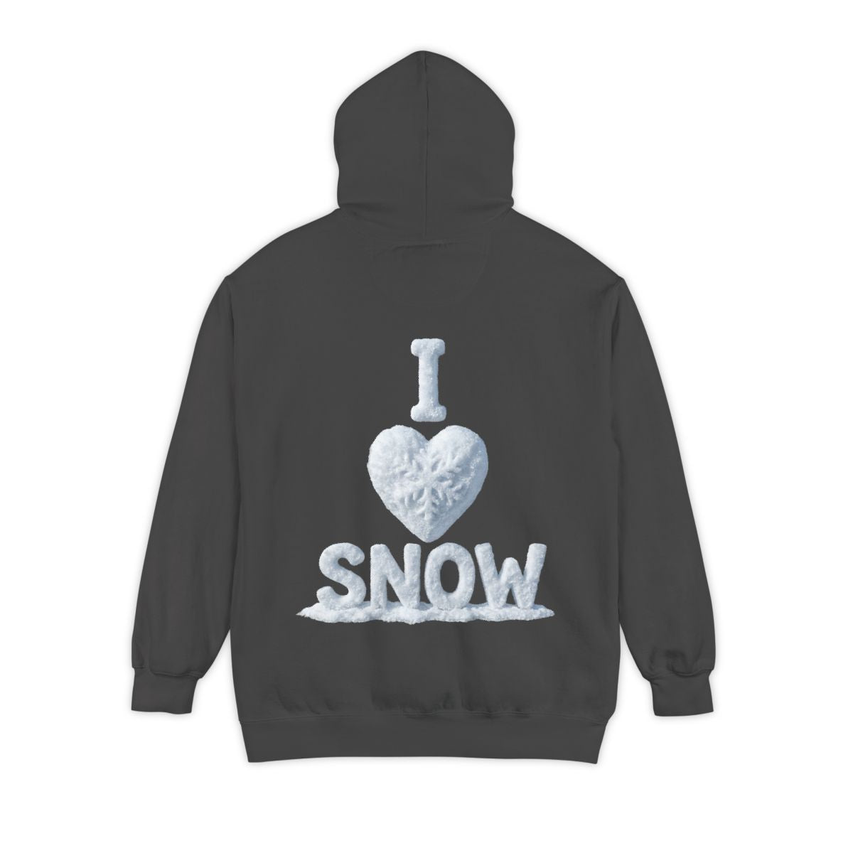 Color: Pepper | I Love Snow Garment-Dyed Hoodie