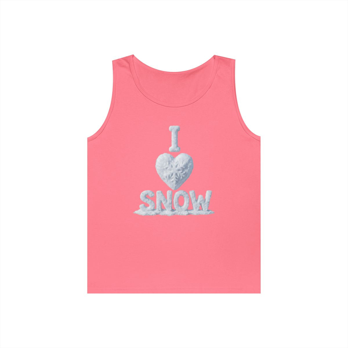 Color: Safety Pink | I Love Snow Tank Top