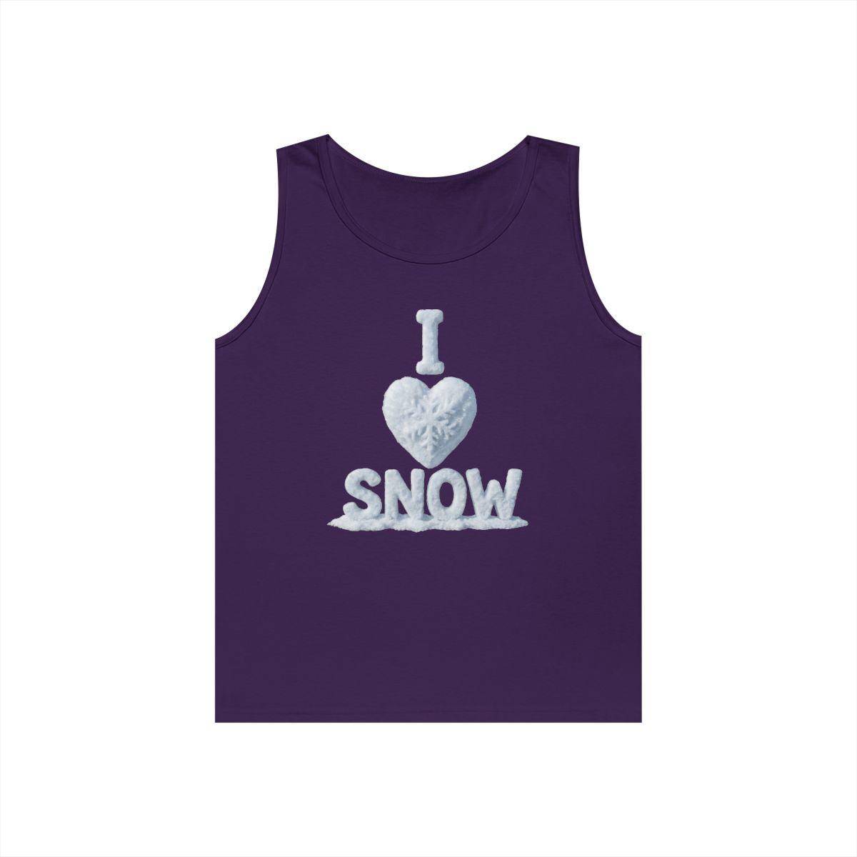 Color: Purple | I Love Snow Tank Top