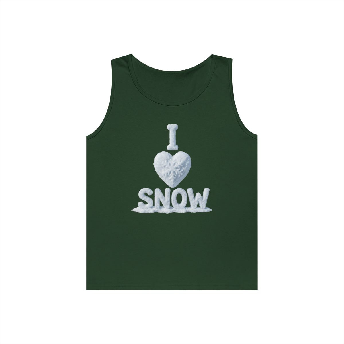 Color: Forest Green | I Love Snow Tank Top