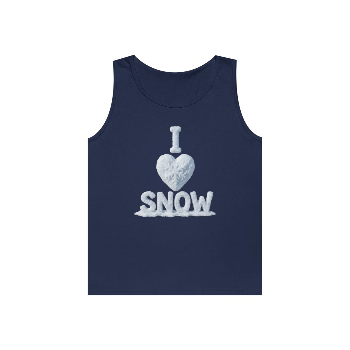Color: Navy | I Love Snow Tank Top