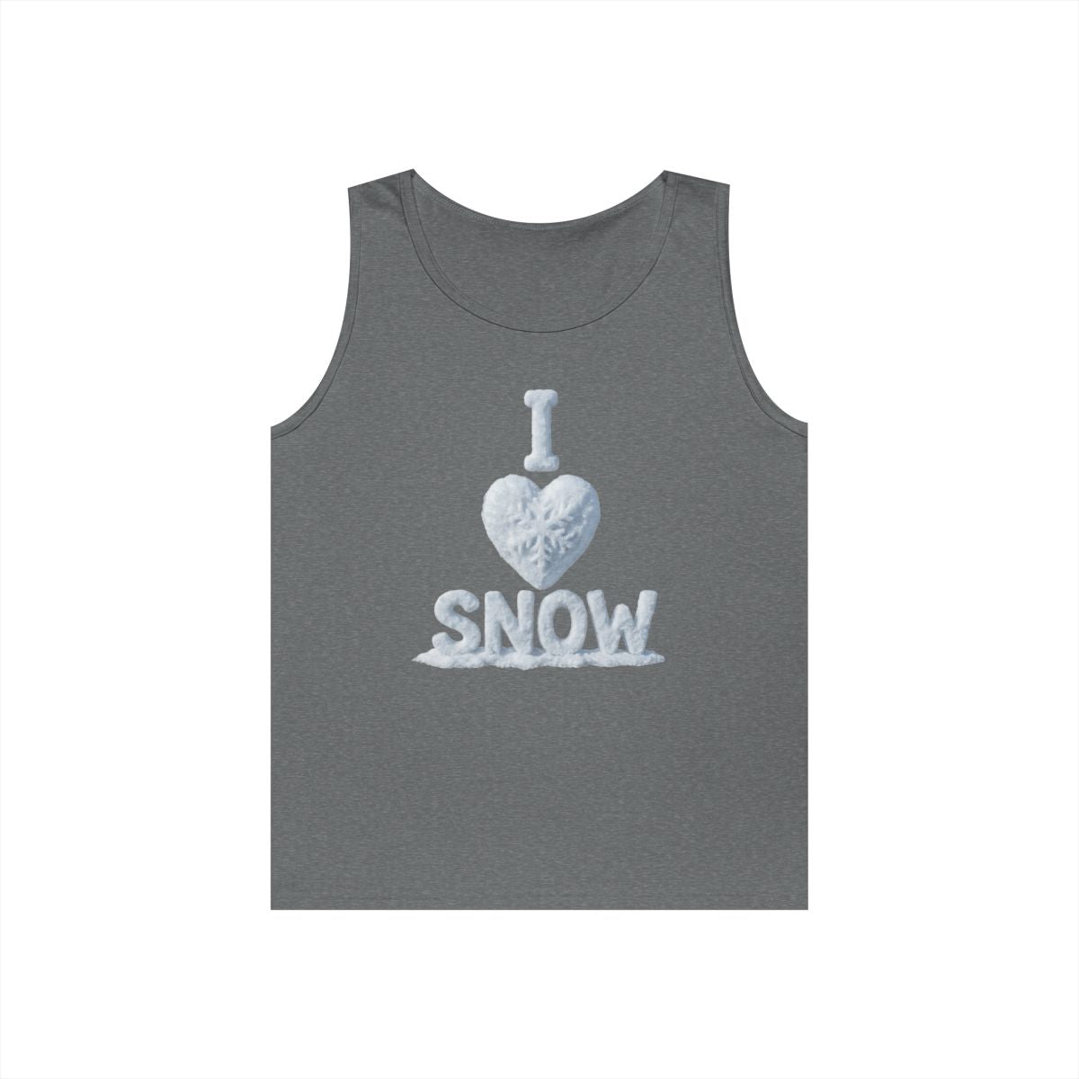 Color: Graphite Heather | I Love Snow Tank Top