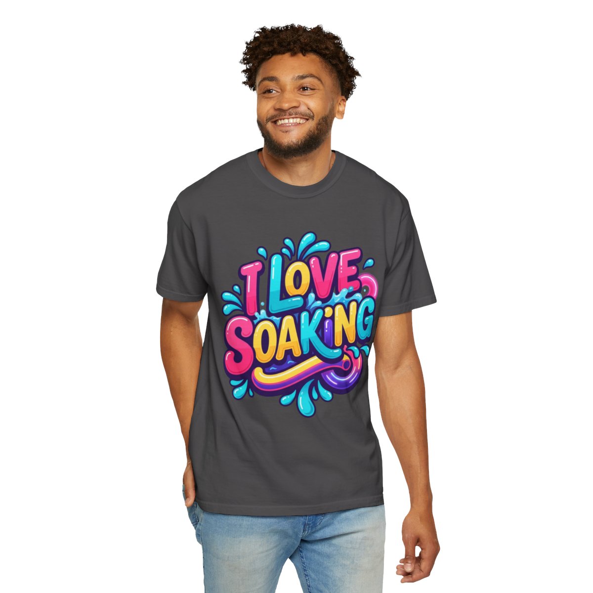 Color: Graphite | I Love Soaking Unisex Garment-Dyed Tee