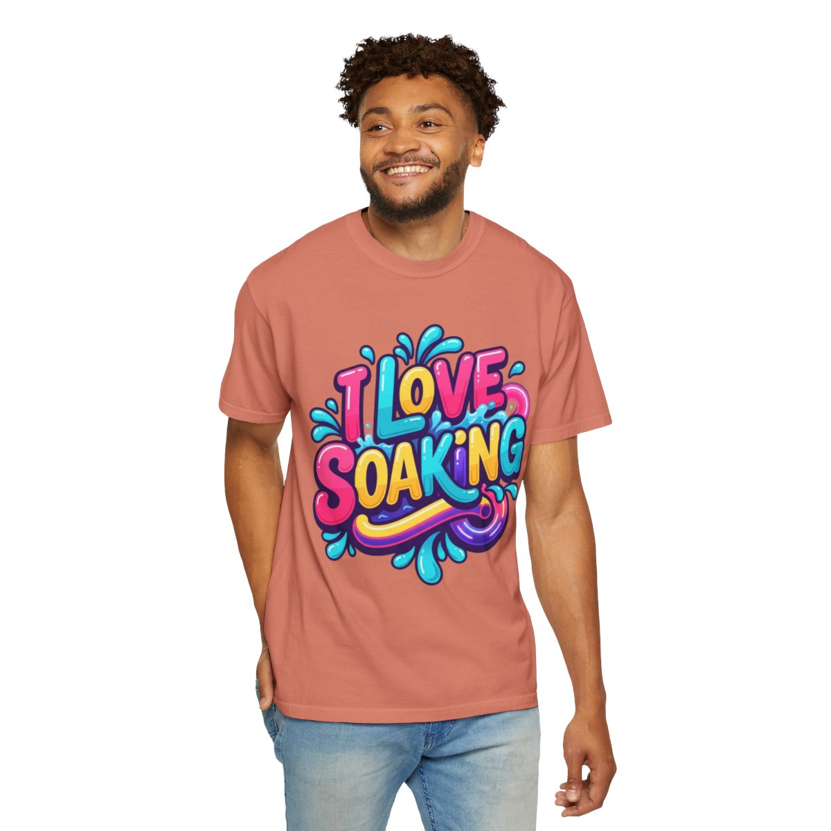 Color: Terracotta | I Love Soaking Unisex Garment-Dyed Tee