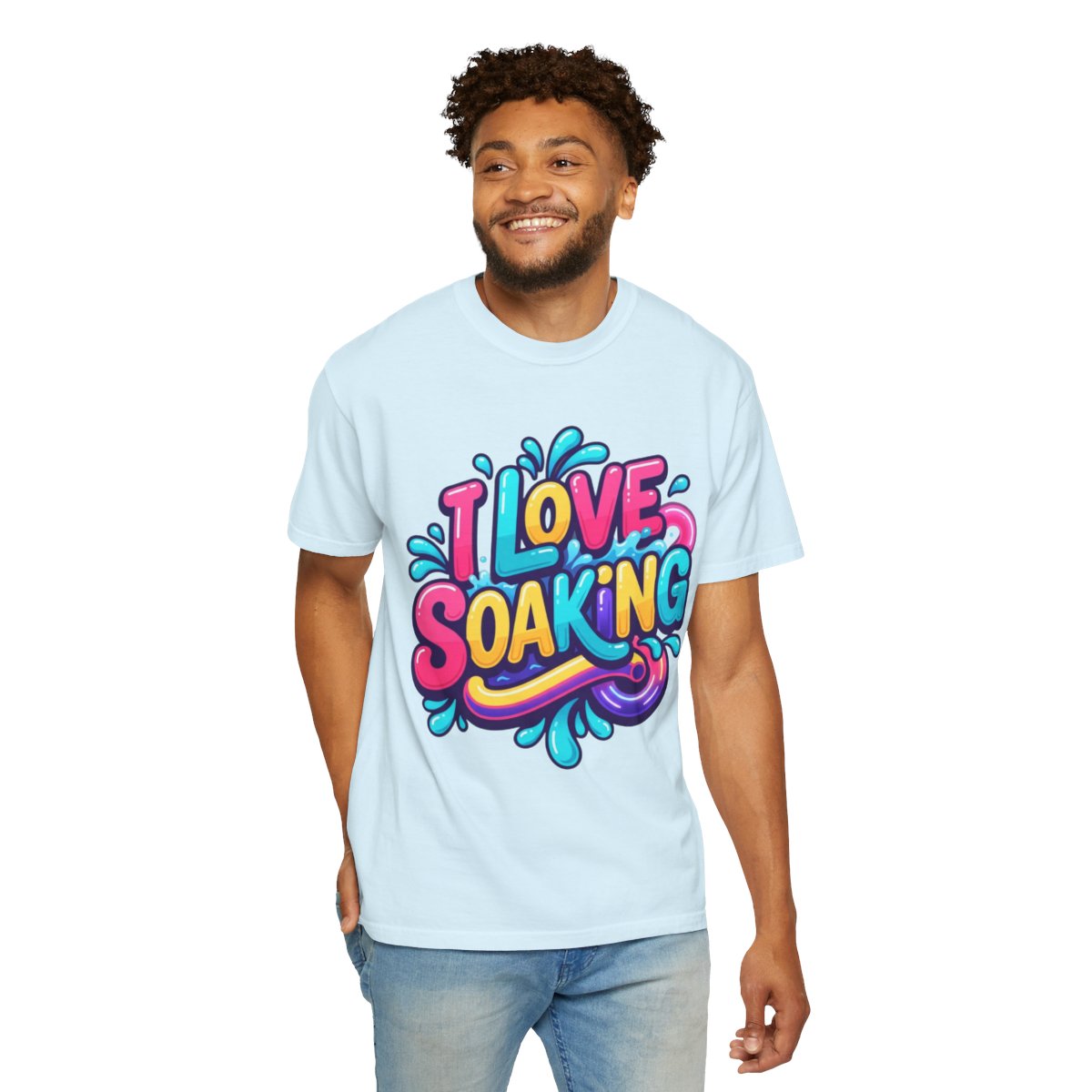 Color: Chambray | I Love Soaking Unisex Garment-Dyed Tee