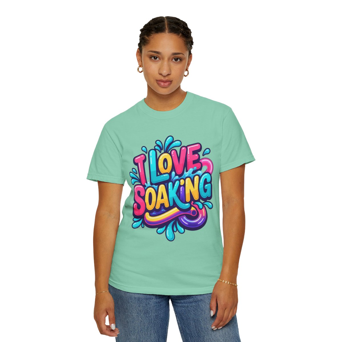 Color: Island Reef | I Love Soaking Unisex Garment-Dyed Tee
