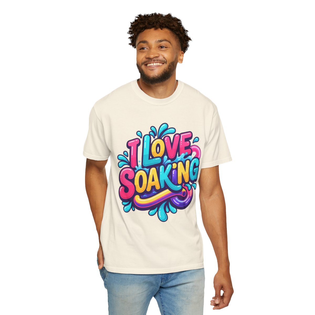 Color: Ivory | I Love Soaking Unisex Garment-Dyed Tee