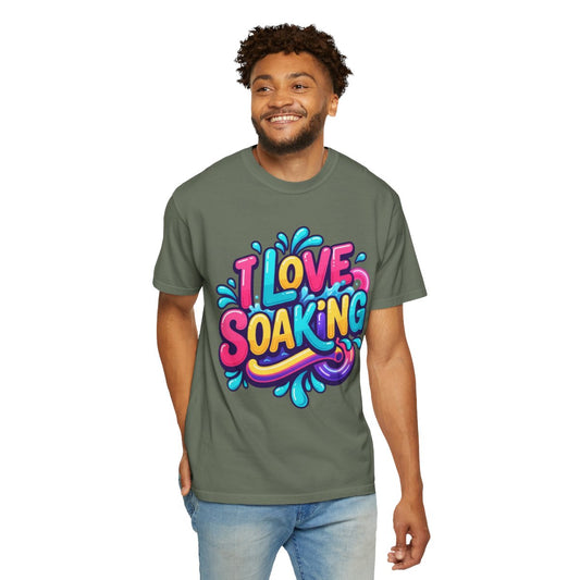 Color: Moss | I Love Soaking Unisex Garment-Dyed Tee