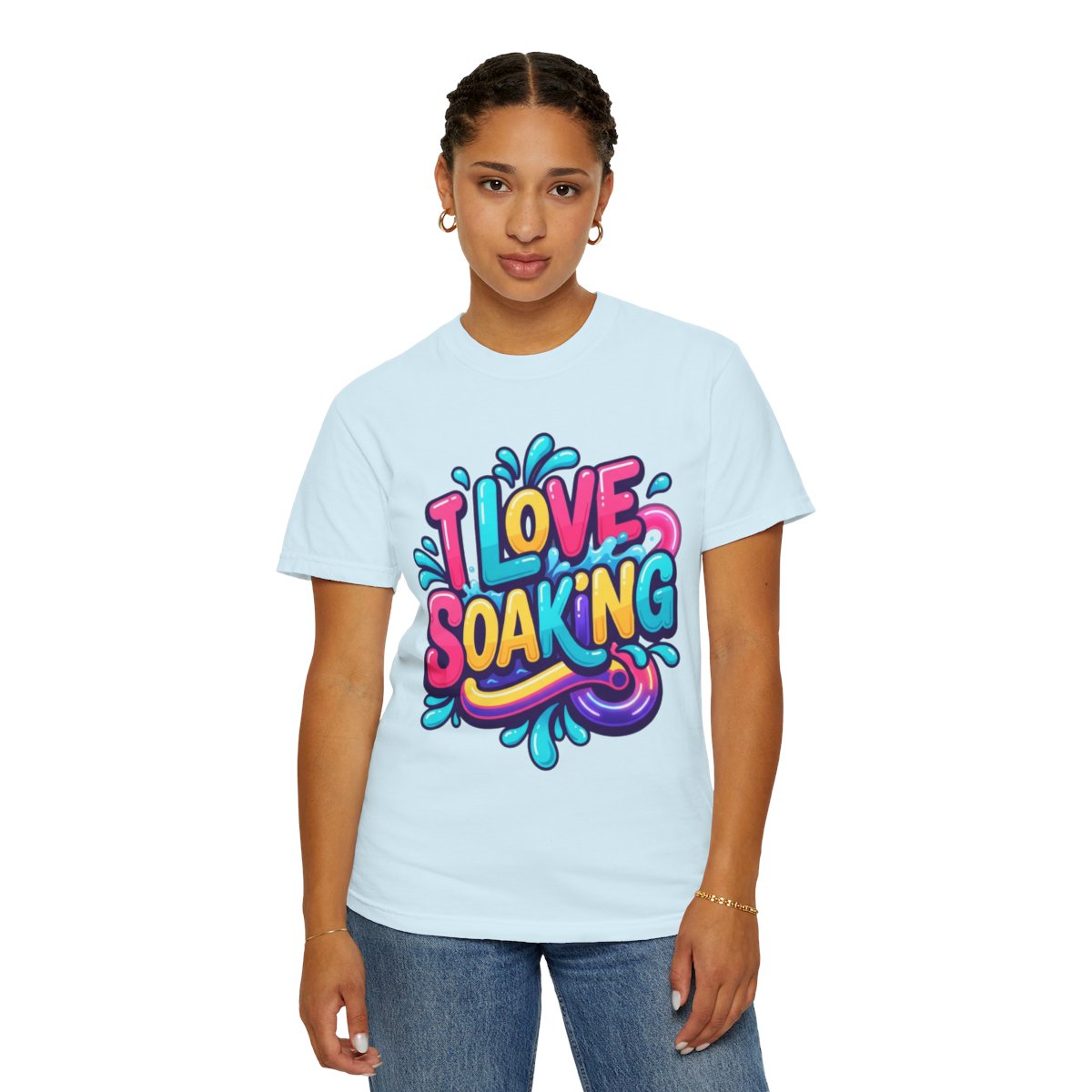 Color: Chambray | I Love Soaking Unisex Garment-Dyed Tee