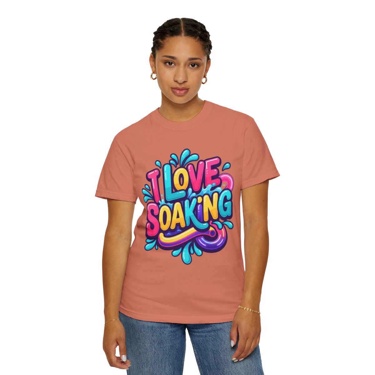 Color: Terracotta | I Love Soaking Unisex Garment-Dyed Tee