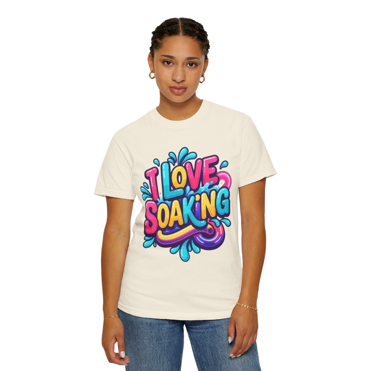 Color: Ivory | I Love Soaking Unisex Garment-Dyed Tee