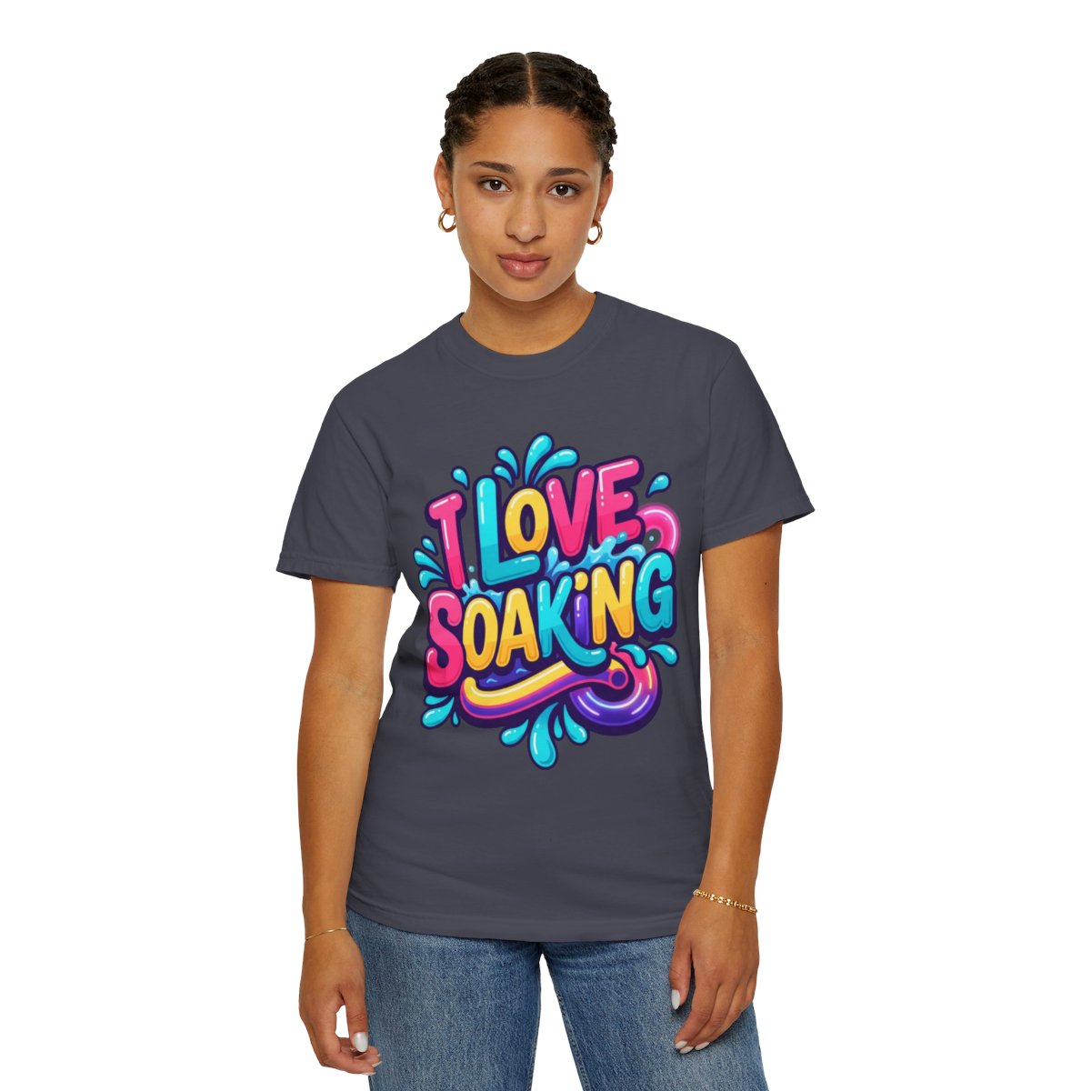Color: Navy | I Love Soaking Unisex Garment-Dyed Tee