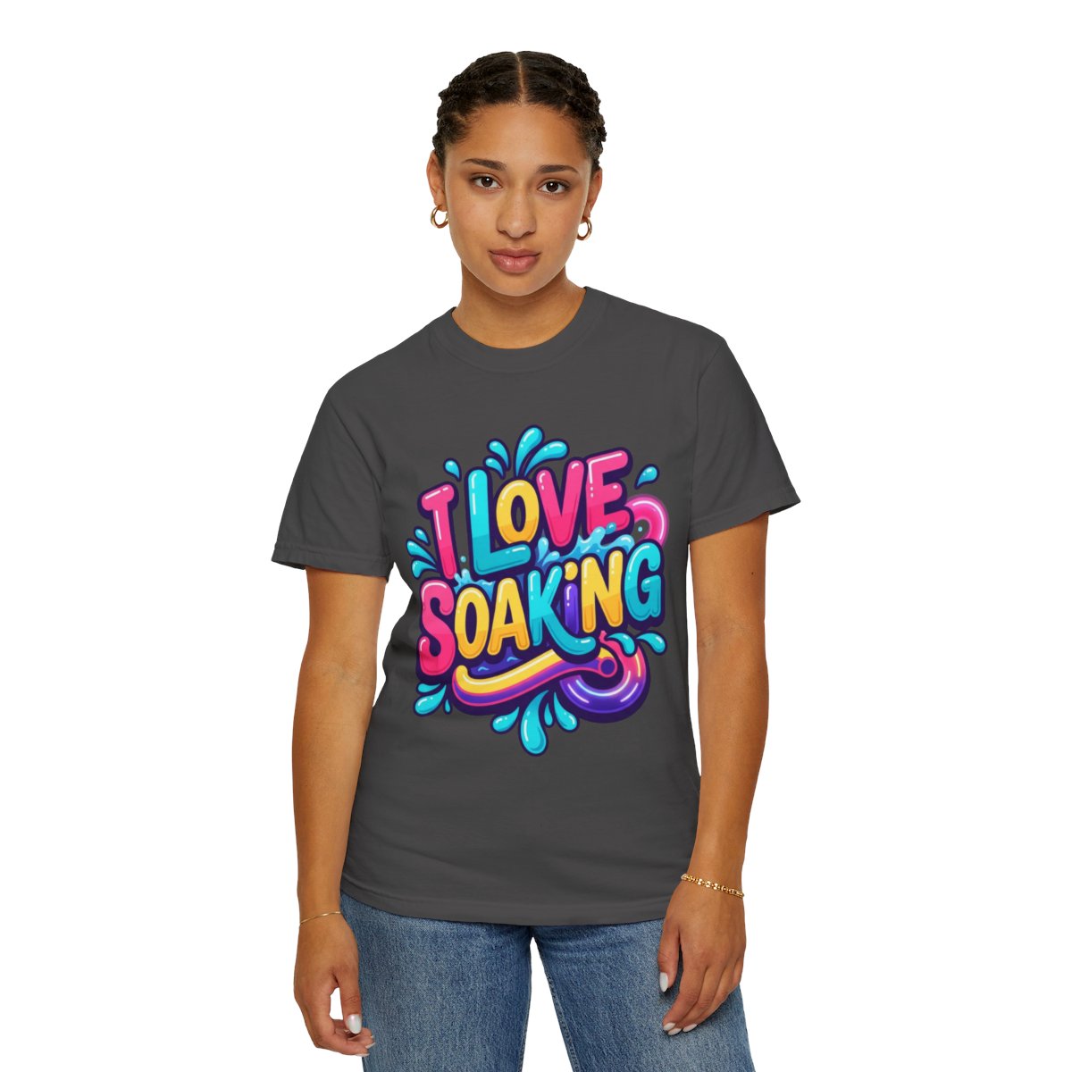Color: Graphite | I Love Soaking Unisex Garment-Dyed Tee