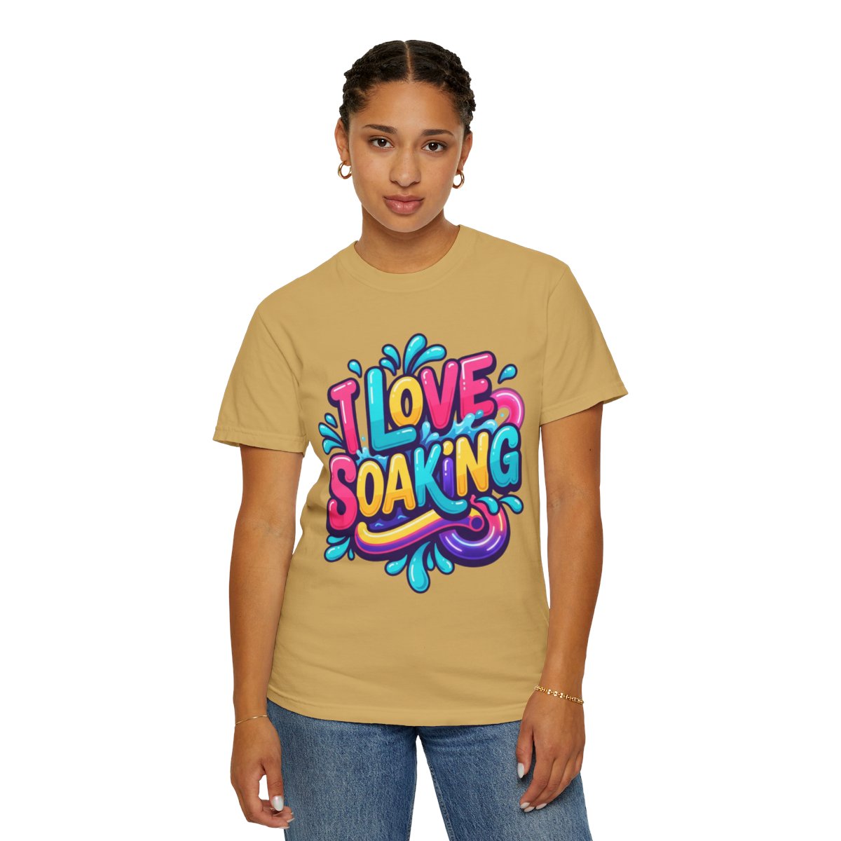 Color: Mustard | I Love Soaking Unisex Garment-Dyed Tee