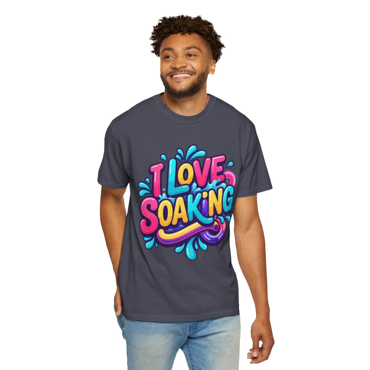 Color: Navy | I Love Soaking Unisex Garment-Dyed Tee