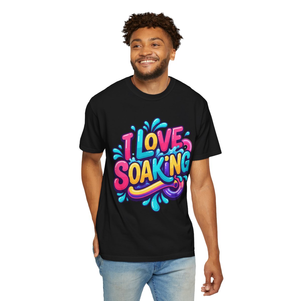Color: Black | I Love Soaking Unisex Garment-Dyed Tee