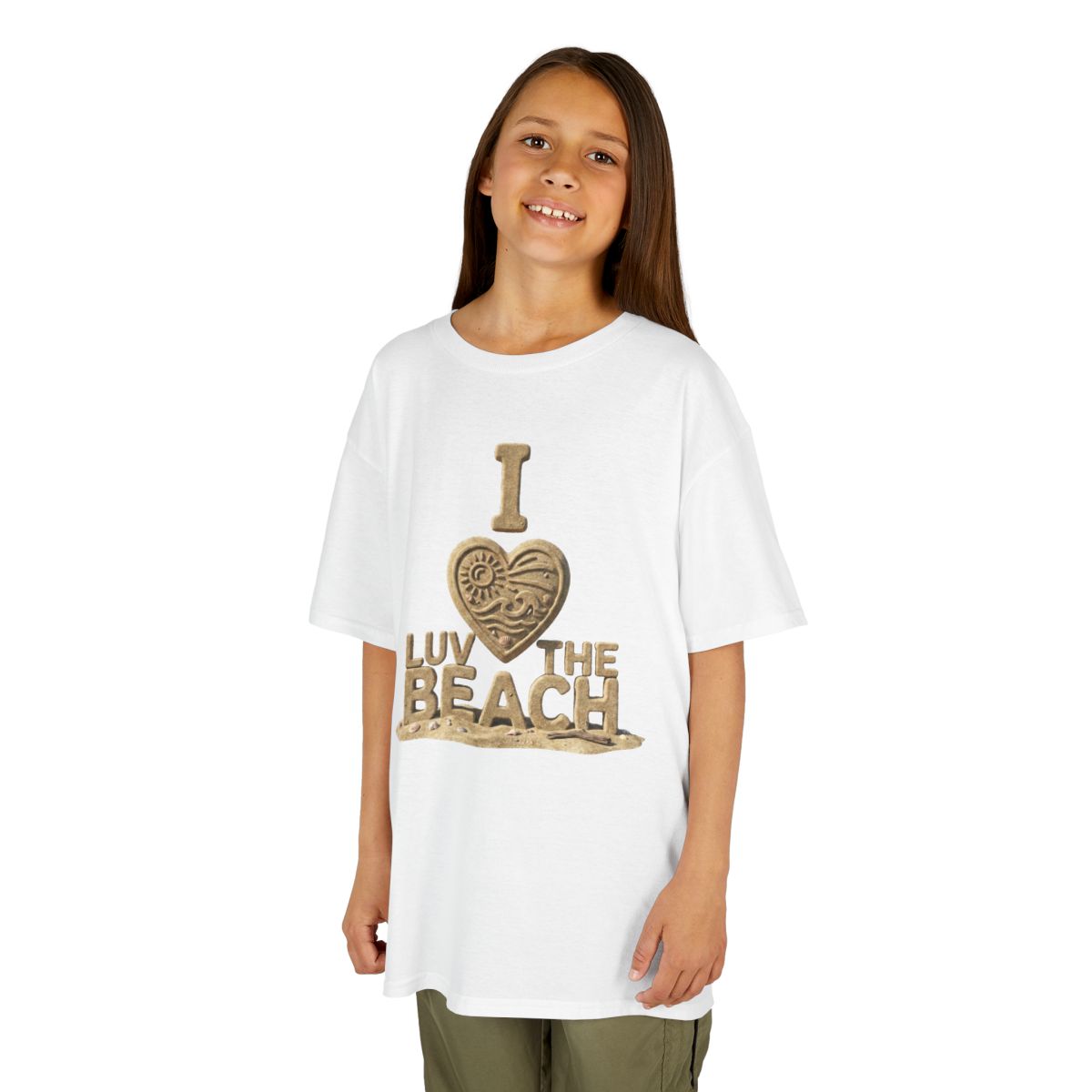 Color: White | I Luv The Beach Kids Tee