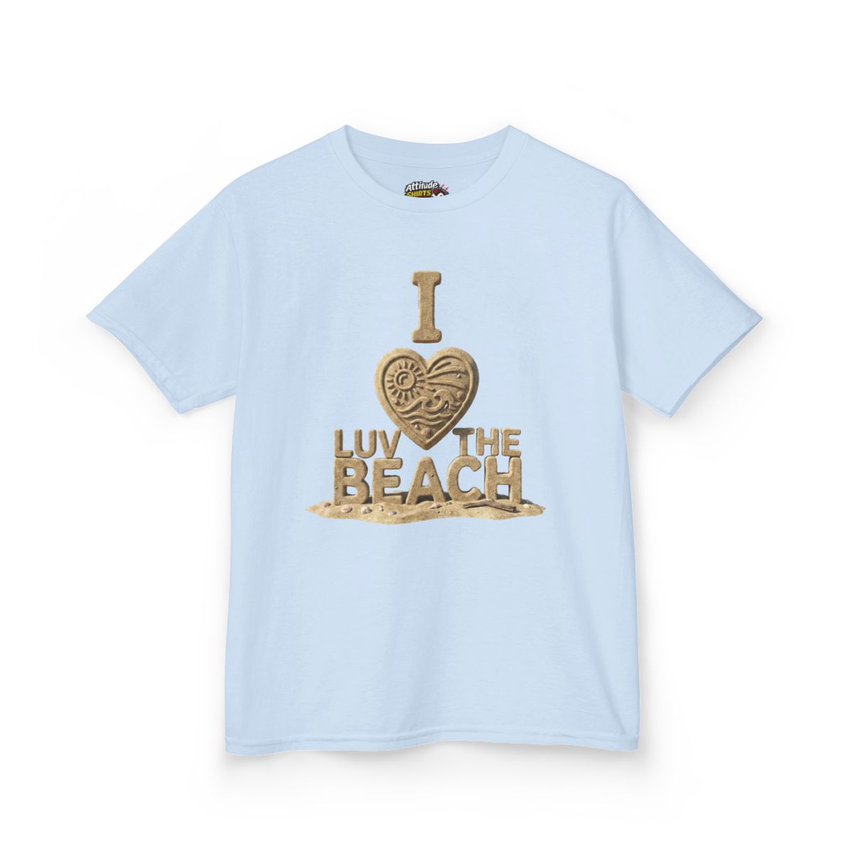 Color: Light Blue | I Luv The Beach Kids Tee