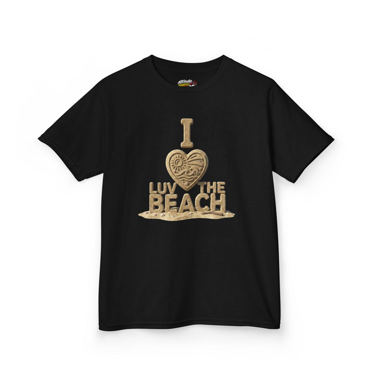 Color: Black | I Luv The Beach Kids Tee