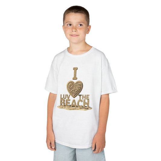 Color: White | I Luv The Beach Kids Tee