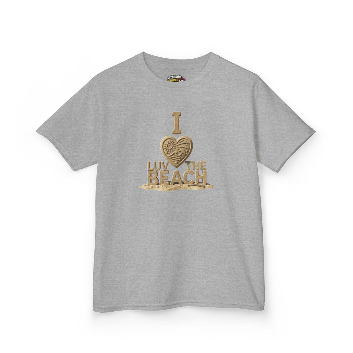 Color: Sport Grey | I Luv The Beach Kids Tee
