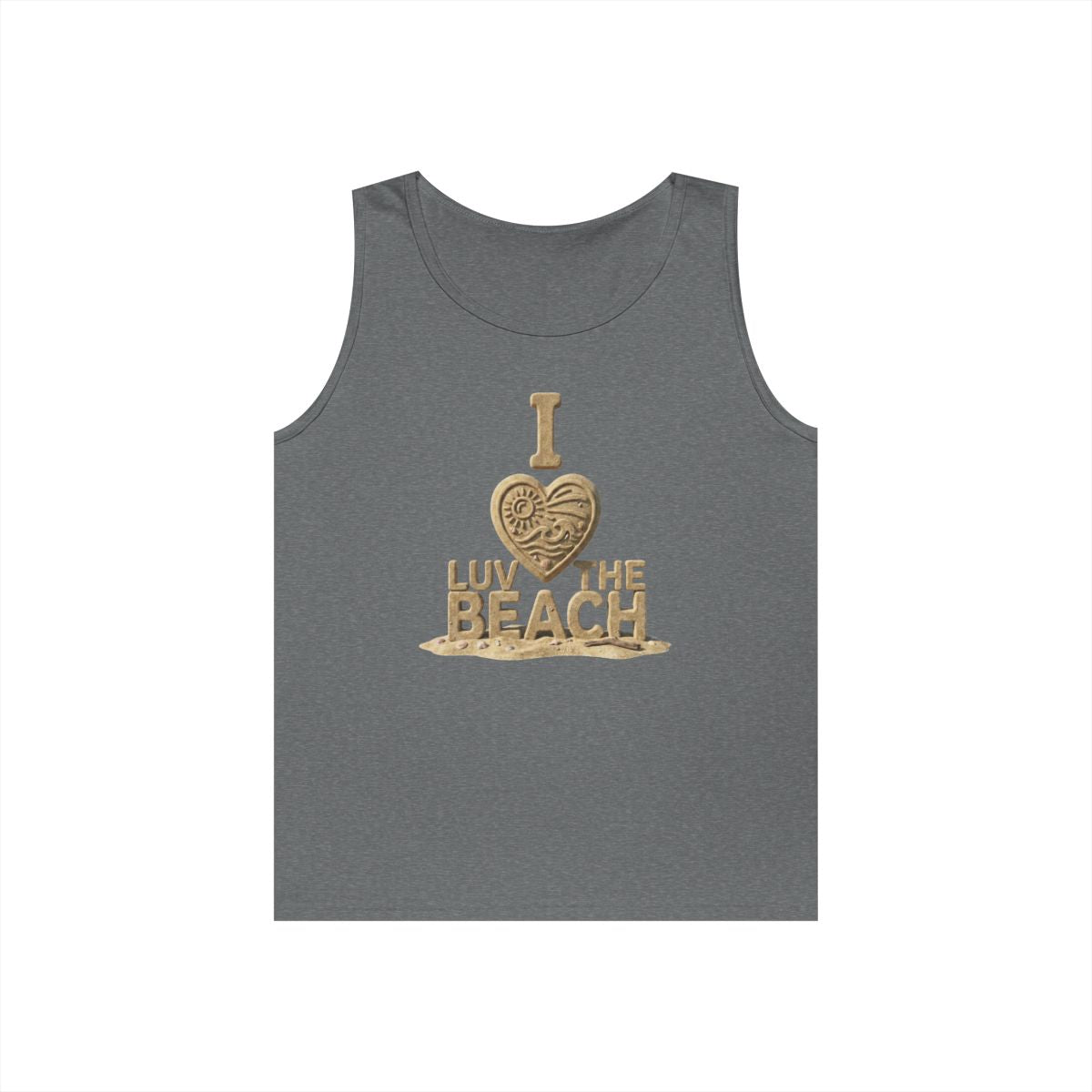 Color: Graphite Heather | I Luv The Beach Tank Top