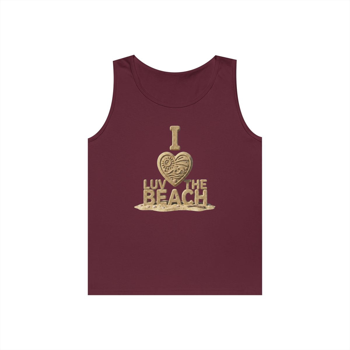 Color: Maroon | I Luv The Beach Tank Top