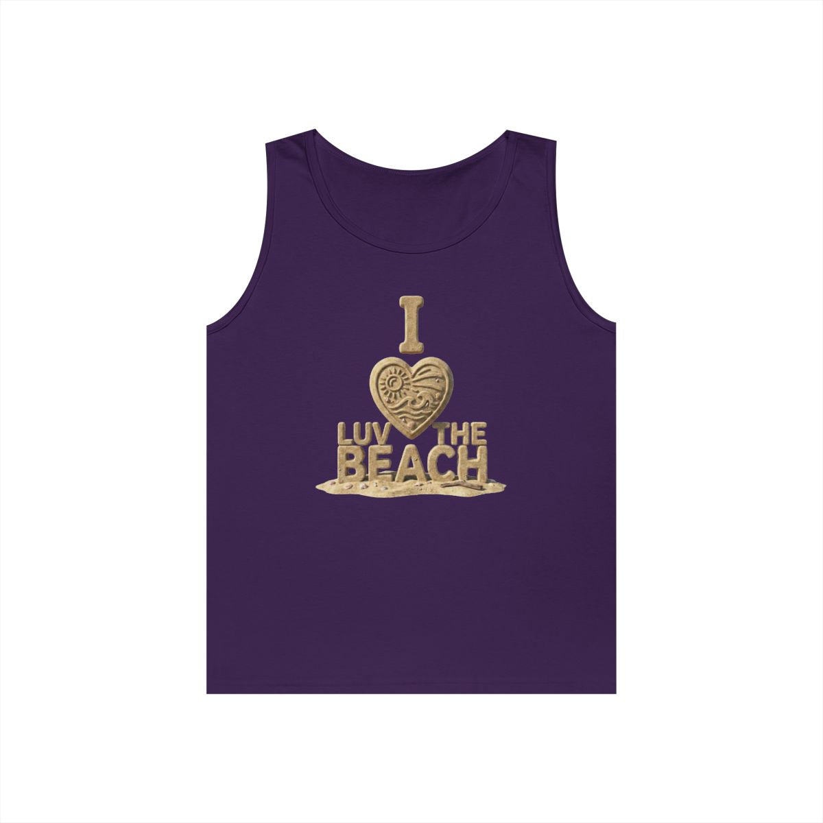 Color: Purple | I Luv The Beach Tank Top