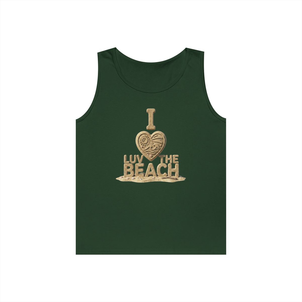 Color: Forest Green | I Luv The Beach Tank Top