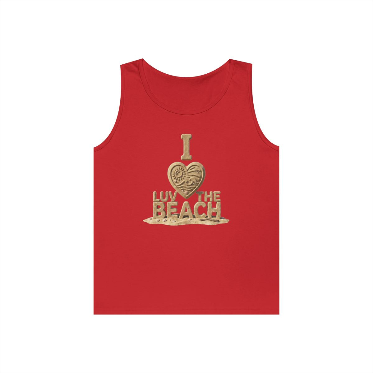 Color: Red | I Luv The Beach Tank Top