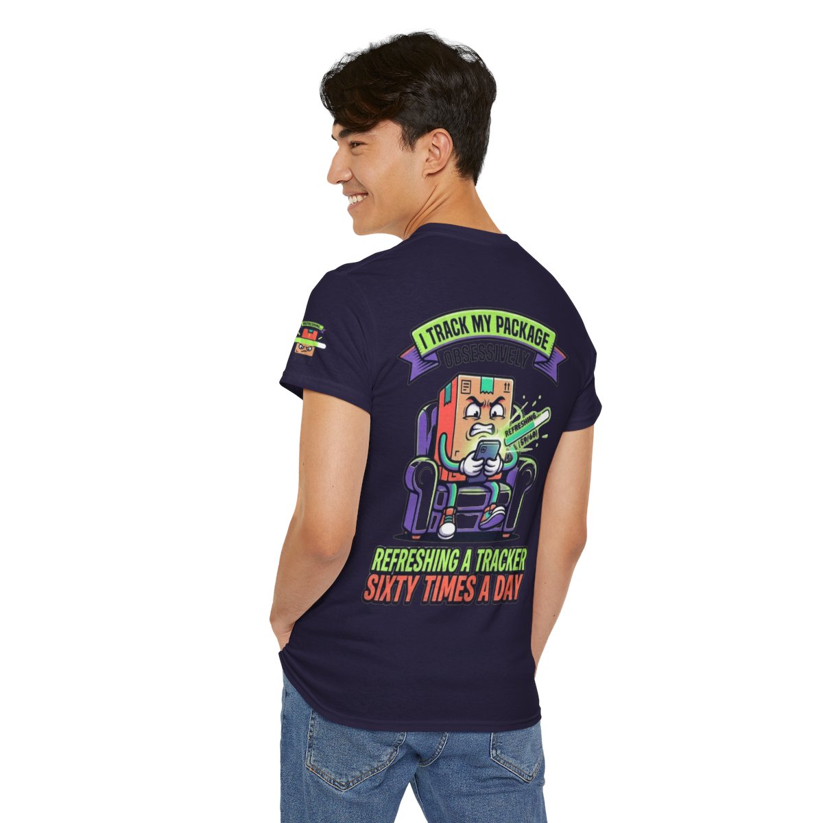 Color: Blackberry | I Track My Package Obsessively Premium Graphic Tee