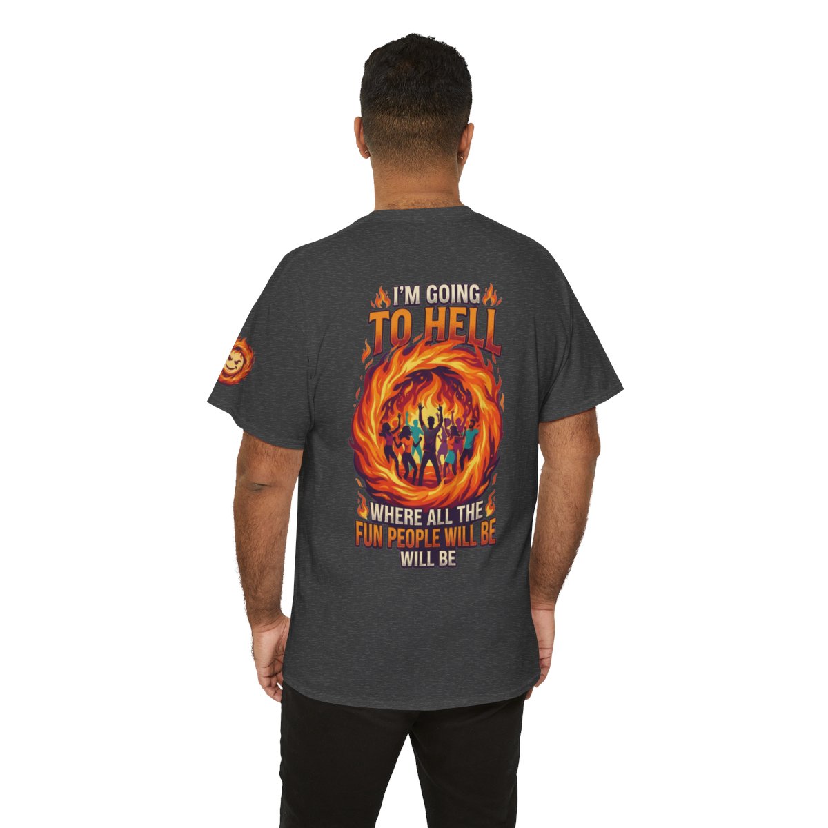 Color: Dark Heather | I'm Going to Hell Premium Graphic Tee