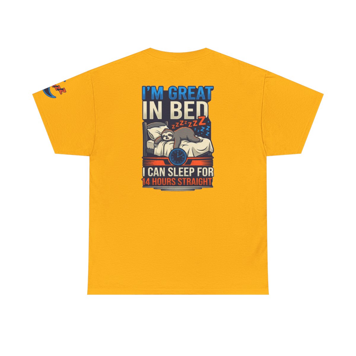 Color: Gold | I'm Great In Bed Premium Graphic Tee