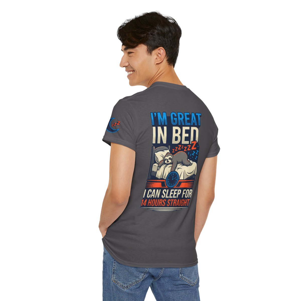 Color: Charcoal | I'm Great In Bed Premium Graphic Tee