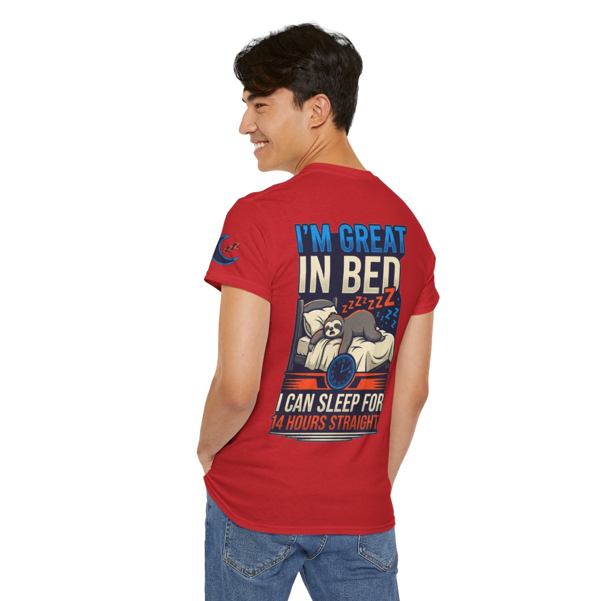 Color: Red | I'm Great In Bed Premium Graphic Tee