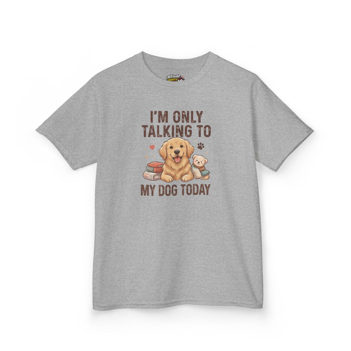 Color: Sport Grey | I'm Only Talking To My Dog Today Kids Tee