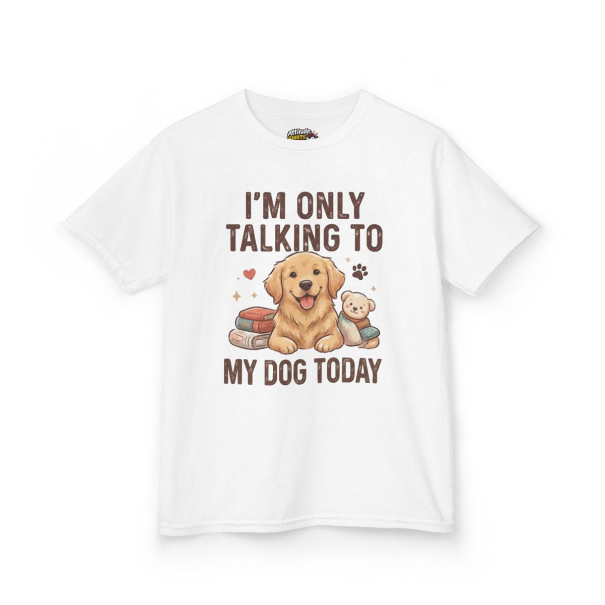 Color: White | I'm Only Talking To My Dog Today Kids Tee