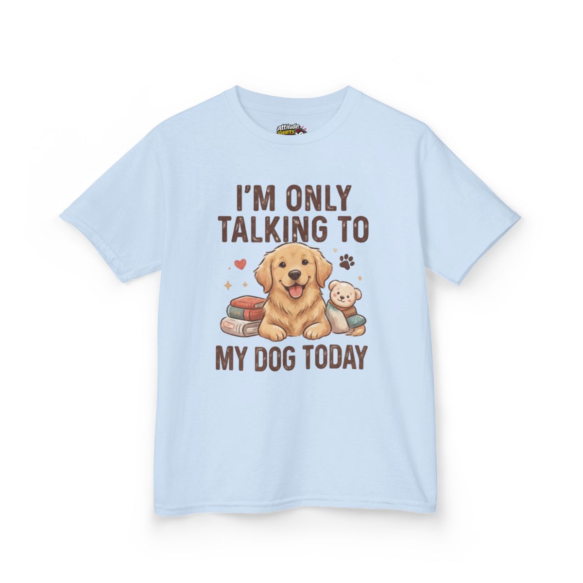 Color: Light Blue | I'm Only Talking To My Dog Today Kids Tee