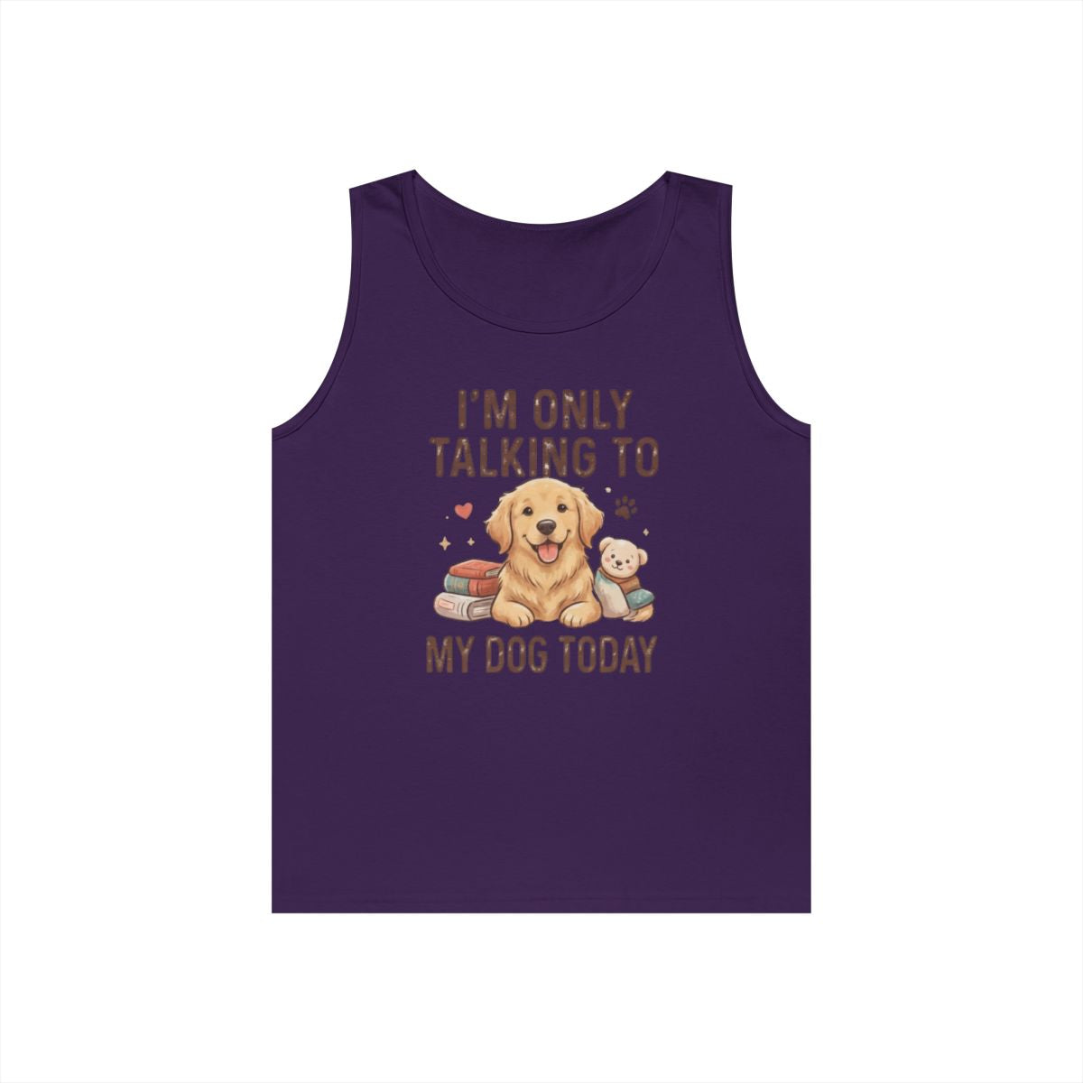 Color: Purple | I'm Only Talking To My Dog Today Tank Top